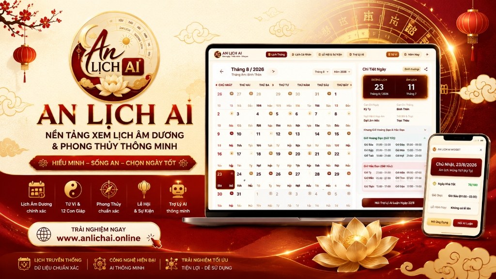 Ảnh xem trước An Lịch AI - Lịch Việt Thông Minh • Trợ Lý AI Cá Nhân • Xem Ngày Cát Tường